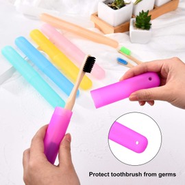 Zahnbürstenhüllen, 10 Stück, Mehrfarbig in Rosa, Weiß, Gelb, Grün und Lila