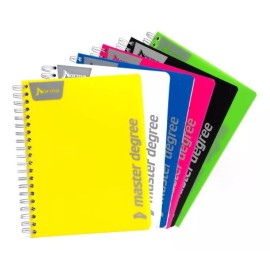 Norma Cuaderno 200 Hojas Master Degrre Caratula Polipropileno 7mm Color Multicolor