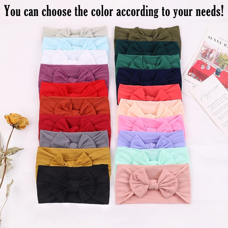AKOAK 1 Pack Solid Color Skin-friendly Baby Headband Elastic Soft