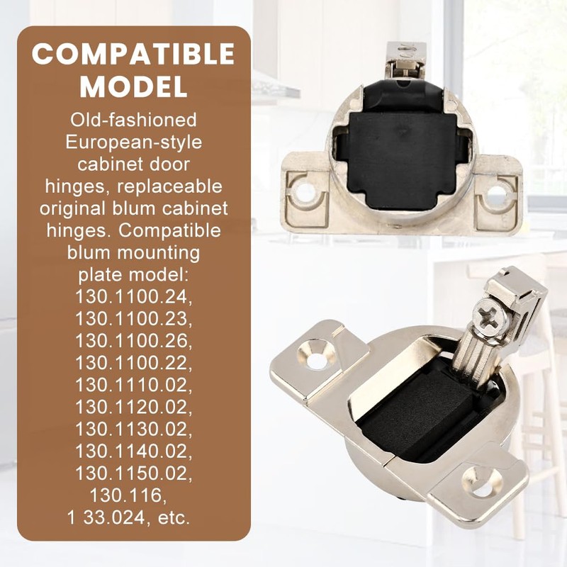 8 Pack Replacement for Blum 30.310-11.02 Cabinet Door Hinges, 110