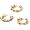 WOZNU Pack of 3 Ear Cuff for Women Fake Helix