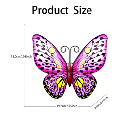 Metal Butterfly Wall Decor - 3 Pack Outdoor Hanging Butterflies for Garden, Patio, Yard - Wall Art Sculpture for Indoor/Outdoor