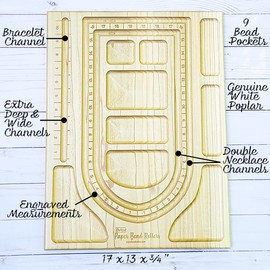 Bead Board for Jewelry Making Wood Design Tray