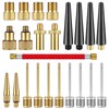 Yauhar 24Pcs Brass Presta Schrader Valve Adapter Tools Set Contains