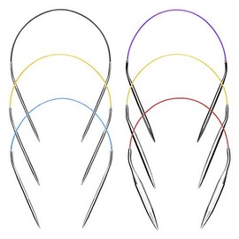 Circular Knitting Needles 16 Inch Set Round Metal Kit Size 13 10 8 6 4 0