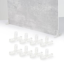 Meking - 8 soportes para tablero de telón de fondo, vertical en forma de T, soporte de fondo para fotografía de productos, soporte universal de plástico duro, adecuado para tablero de 4 a 8 mm de