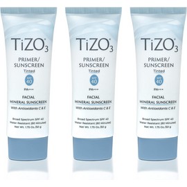 TIZO 3 Pack - Tizo 3 Mineral Facial Primer Sunscreen Tinted SPF 40 -1.75oz Exp. 05/27