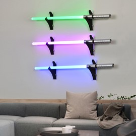 BYTOTU Lightsaber Rack -Lightsaber Wall Mount- black plexiglass - lightsaber holder wall mount、 lightsaber wall mount horizontal、 lightsaber wall mount(excluding lightsaber)