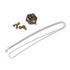 Mini Dice Set Necklace Antique Tiny Small Metal Hollow Polyhedral