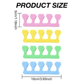 RTRTGS 8-Piece Toe Separator, Sponge Toe Separator, Soft Foam Finger Spreader Set, Toe Separator, Finger Divider, Spacer, Pedicure, Manicure Tool