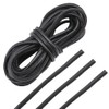 CALFOVERA 4.6m x 3mm Round PU Leather Cord Black Thin