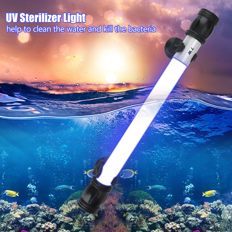 Submersible UV Light Sterilizer Waterproof Clean Green Algae Lamp for