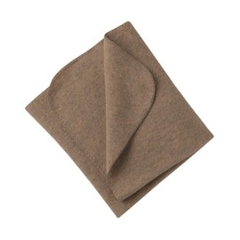 Engel Natur, Baby Fleece Blanket with Shell Edge, 100% Wool (kbT) (80 x 100 cm, Walnut Melange)