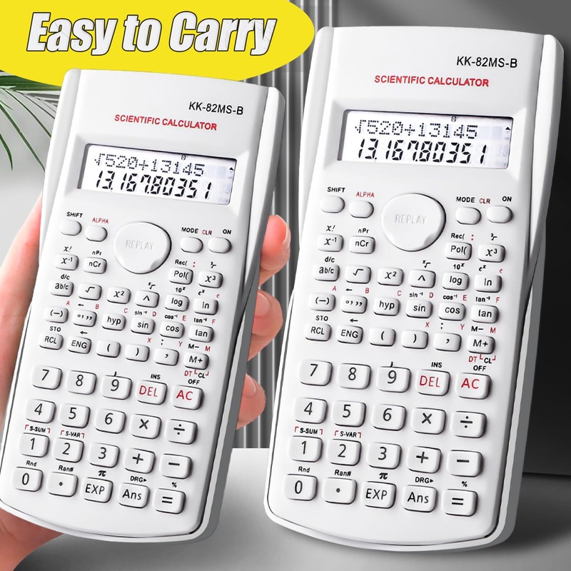 KK-82MS-B/KK-82MS-D Portable Engineering Scientific Calculator with 4.4 Inch LCD Erasable