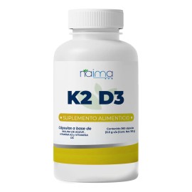 Vitamina D3, Vitamina K2, K2D3, 360 cpsulas, calcio, huesos, dientes, salud cardiovascular, sistema inmune, absorcin calcio, bienestar, suplemento,...