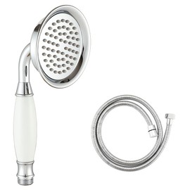 Ownace Victorian Shower Head and 59 Inch Hose Traditional Brass&Ceramics Telephone Hand Shower Head Set for Bathroom