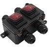 EATAKWARD IP66 Waterproof Double Toggle Switch with Red Light Rocker