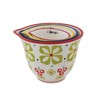 Creative Co-Op Floral Hand Stamped Stoneware Measuring Cups (Set of
