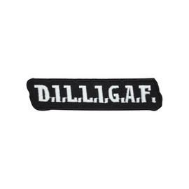 DILLIGAF Letters Patch Iron On Embroidered Applique Patch Dilligaf Words Iron On Sew On Emblem Badge