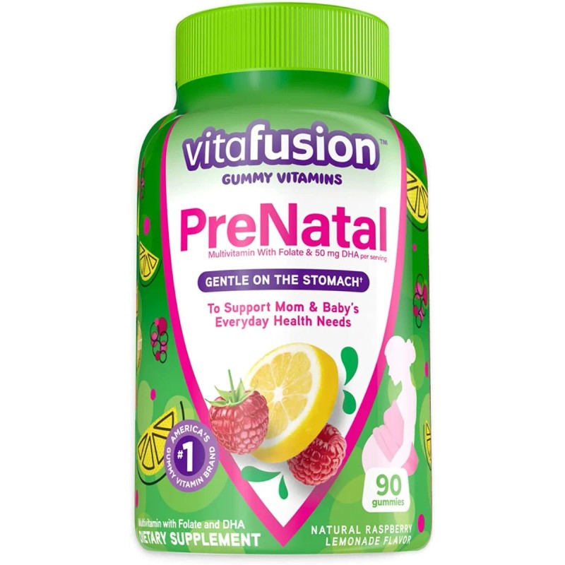 90 Gomitas Vitaminas Prenatales Acido Fólico + 50mg Dha Mult