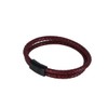 Trafalgar Men's Loose Fit Caleb's Crimson Braided Leather Secure Clasp