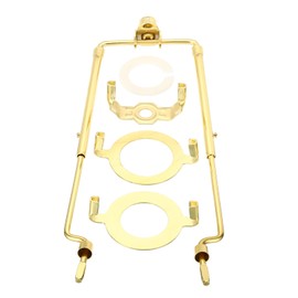 PATIKIL 8 9 10 11 Inch Lamp Harp Kit with End Piece 1 Set Adjustable Lampshade Holder with 3/8 IP E14 E26 E27 Lighting Base for Table Floor Lamp Gold