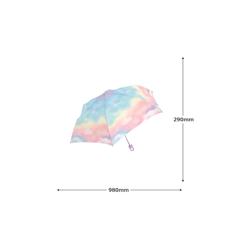 Klux 111240 Long Umbrella, 21.7 inches (55 cm), Milky Tone