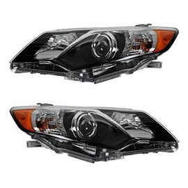 Headlight Assembly - Set of 2 - Compatible with 2012-2014 Toyota Camry SE