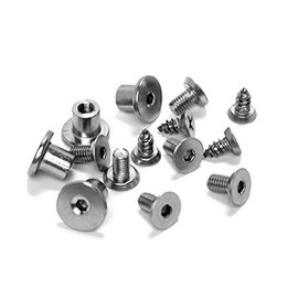 Cubicle Hinge Fittings Polished Stainless Steel 13mm Partitions Bolt Through Fixings and Wood Screws