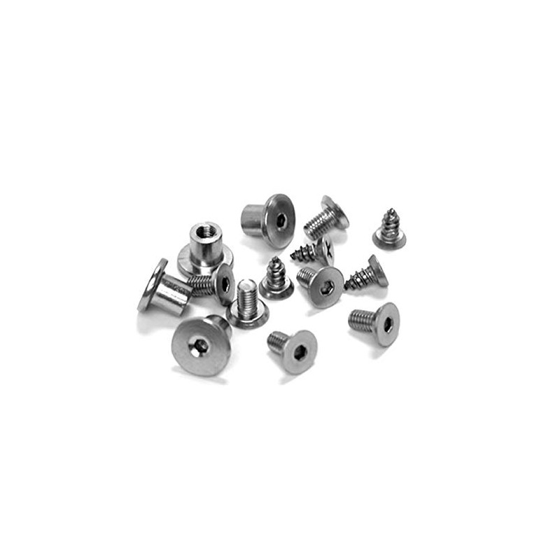 Cubicle Hinge Fittings Polished Stainless Steel 13mm Partitions Bolt Through