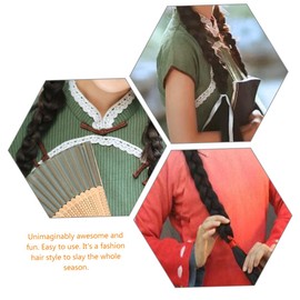 IWOWHERO Long Braided Ponytail Hair Extensions Synthetic Braid Ponytail for Women 24 Inch Adjustable Braided Hairpiece for Daily Wear for Costumes and Parties