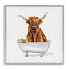 Stupell Industries Shaggy Country Cattle in Bathtub Rubber Duck Wall