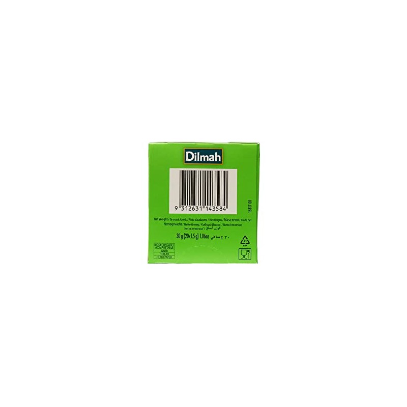 Dilmah All Natural Green Tea Pure Green - Caja con