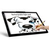 Wireless Rechargeable A4 LED Light Pad w/Built-in Riser Stands, 6