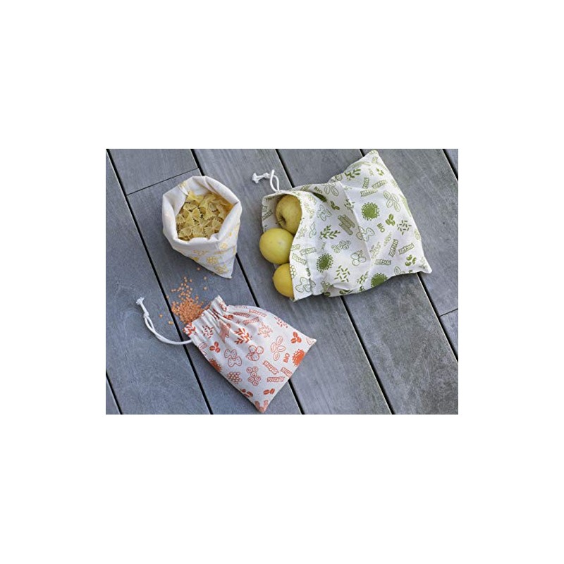Pebbly Organic Cotton Bread Bag with Cord