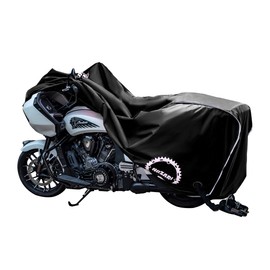 Nuzari Heavy Duty Motorcycle Cover - Motorcycle Covers Waterproof Outdoor Storage - Motorcycle Cover Waterproof Outdoor - Dirt Bike Covers (Black, Extra Large)