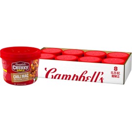 Campbell's Chunky Soup, Chili Mac Soup, 15.25 oz Microwavable Bowl (Case of 8)