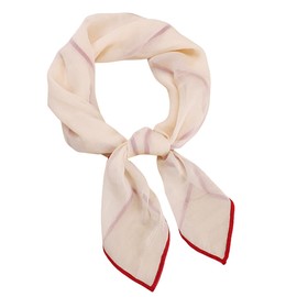 Wander Agio Hair Tie Silk Like Neck Scarf Womens Printing Small Scarves Square Headscarf Silky Hair Band Pure Color, Beige Apricot 21, Large