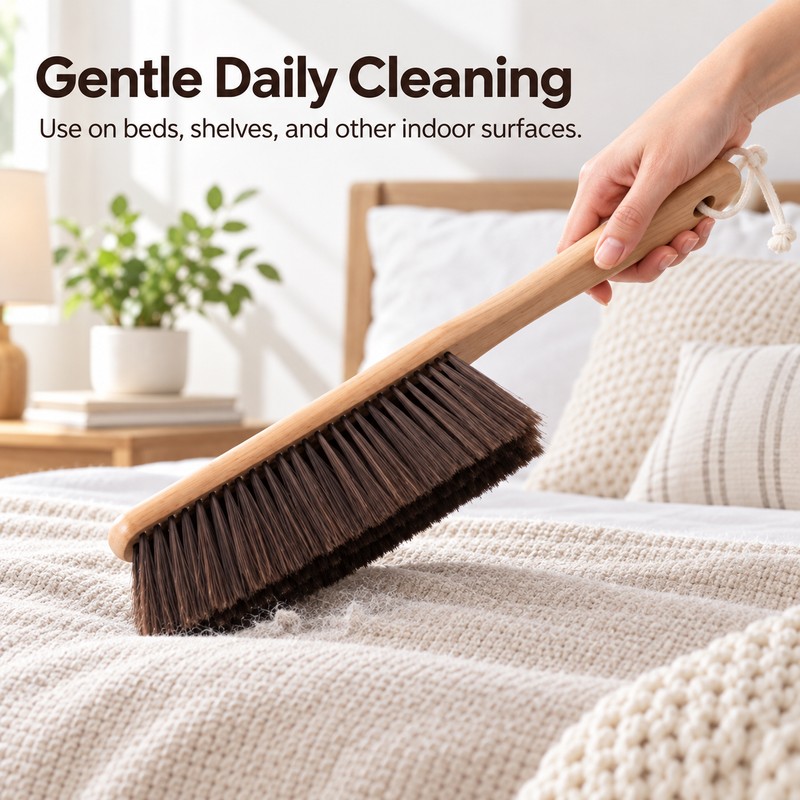 Wooden Cleaning Brush for Coffee Grinder & Desktop Use –