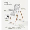 Mallify Foldable High Chairs for Babies and Toddlers, 3-in-1 Convertible