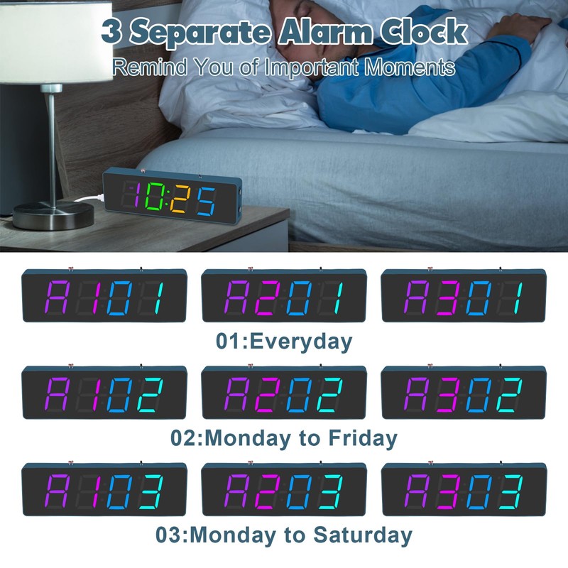 BANRIA Soldering Practice Kit,4-Digit Digital Alarm Clock Kit with RGB
