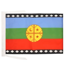 AZ FLAG Mapuche People of Chile Flag 18'' x 12'' cords - Araucanians SMALL flags 30 x 45cm - Banner 18x12 in