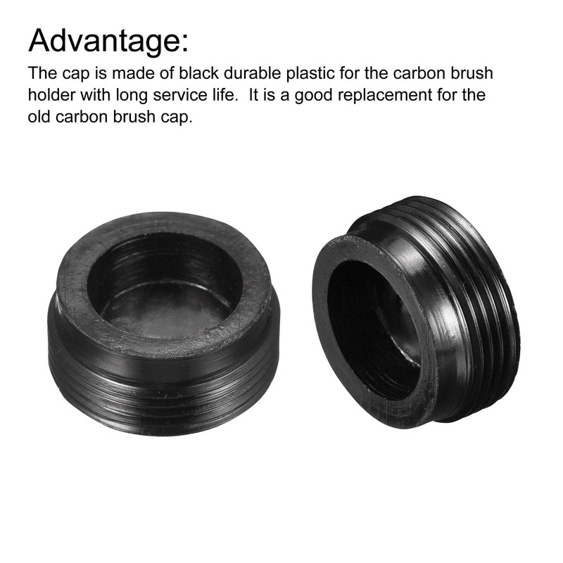 sourcing map Carbon Brush Holder Cap Motor Electric Brush Plastic