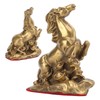 Horse Statue Hand Crafted Fine Workmanship Small Volume Brass Material