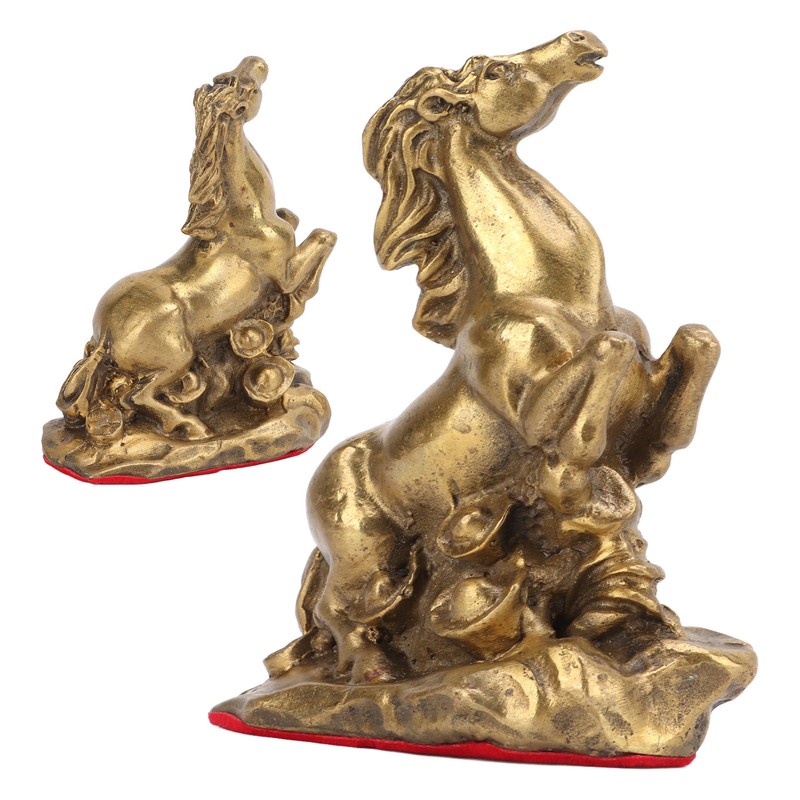 Horse Statue Hand Crafted Fine Workmanship Small Volume Brass Material