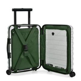 Traveler's Choice Transparent Hardside Spinner Luggage, Green, Carry-On 22-Inch