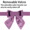 Velvet Dog Collar with Sailor Bow - Puppy Collar with
