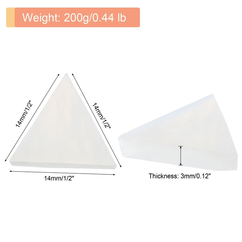 QUARKZMAN 200 g Glass Mosaic Triangle 14 mm White Glass