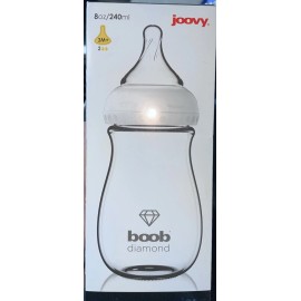 Joovy NIB JOOVY  BOOB DIAMOND glass 8oz/240ml 3months+ baby bottle