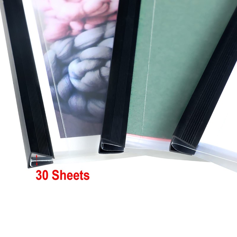 Outus 30 Pieces Binding Bars Slide Grip Binding Bars for